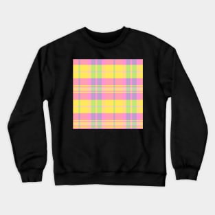 Summer Aesthetic Arable 1 Hand Drawn Textured Plaid Pattern Crewneck Sweatshirt